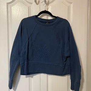 NIKE Medium blue cropped crewneck